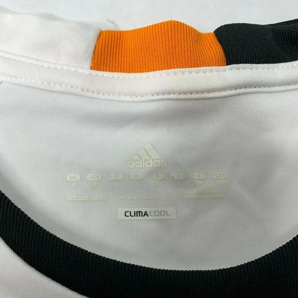 Adidas 2010 MLS All Star Jersey Adult Small White Orange Huston AT&T‎